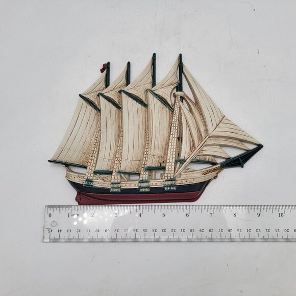 Vintage Nautical-Themed Burwood Ship Wall Decor Set of 2 - Picture 3 of 4